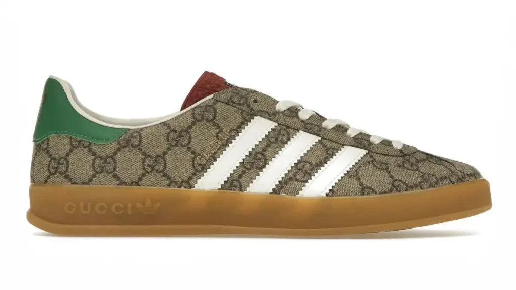 Adidas x Gucci Gazelle in Beige GG Monogram