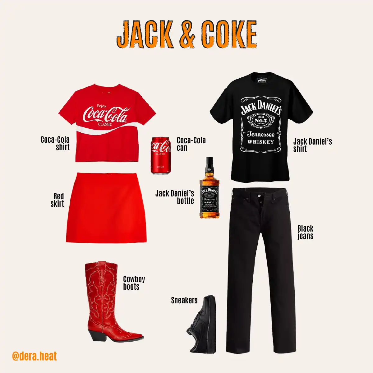 Couples Halloween costume idea Jack and Coke