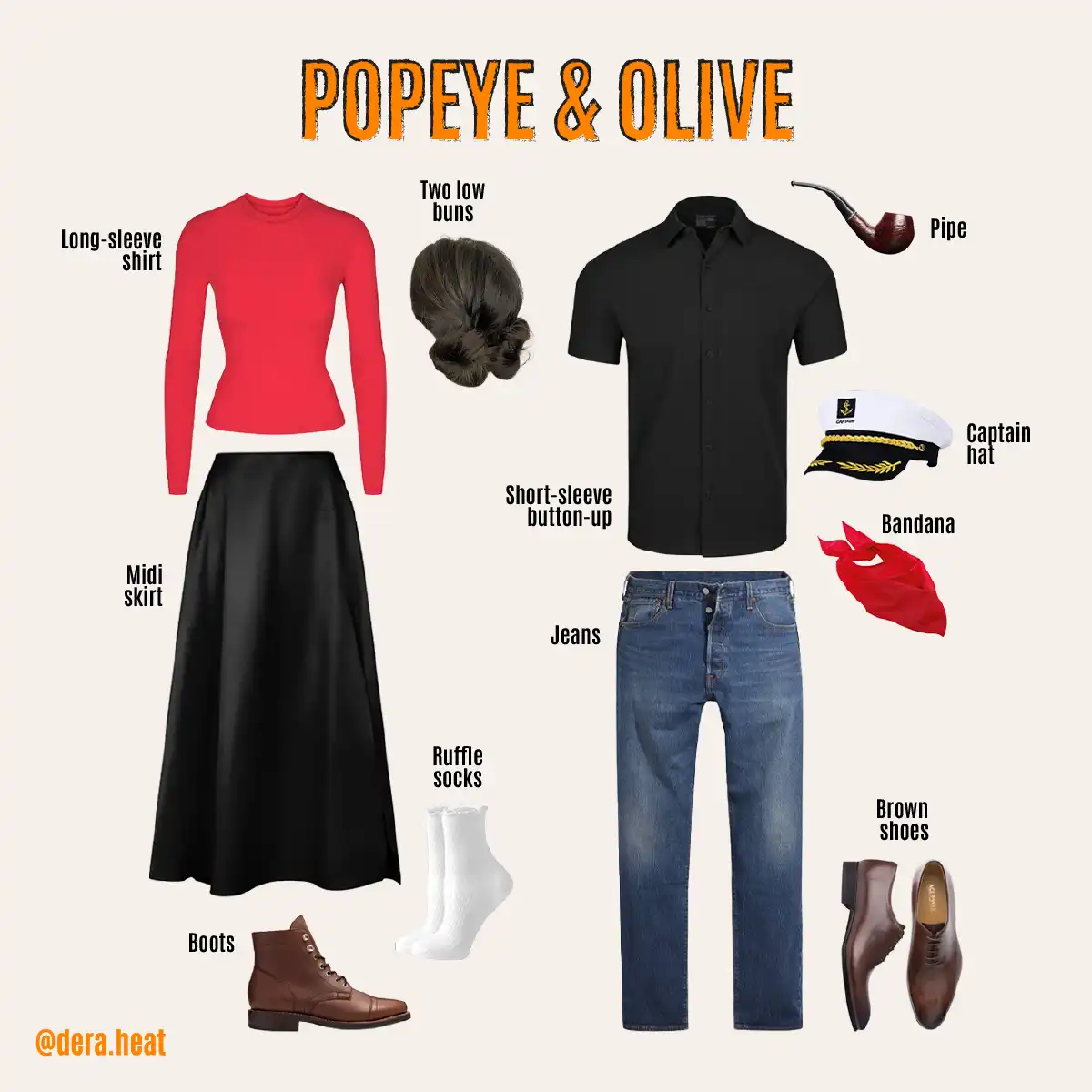 Couples Halloween costume idea Popeye and Olive