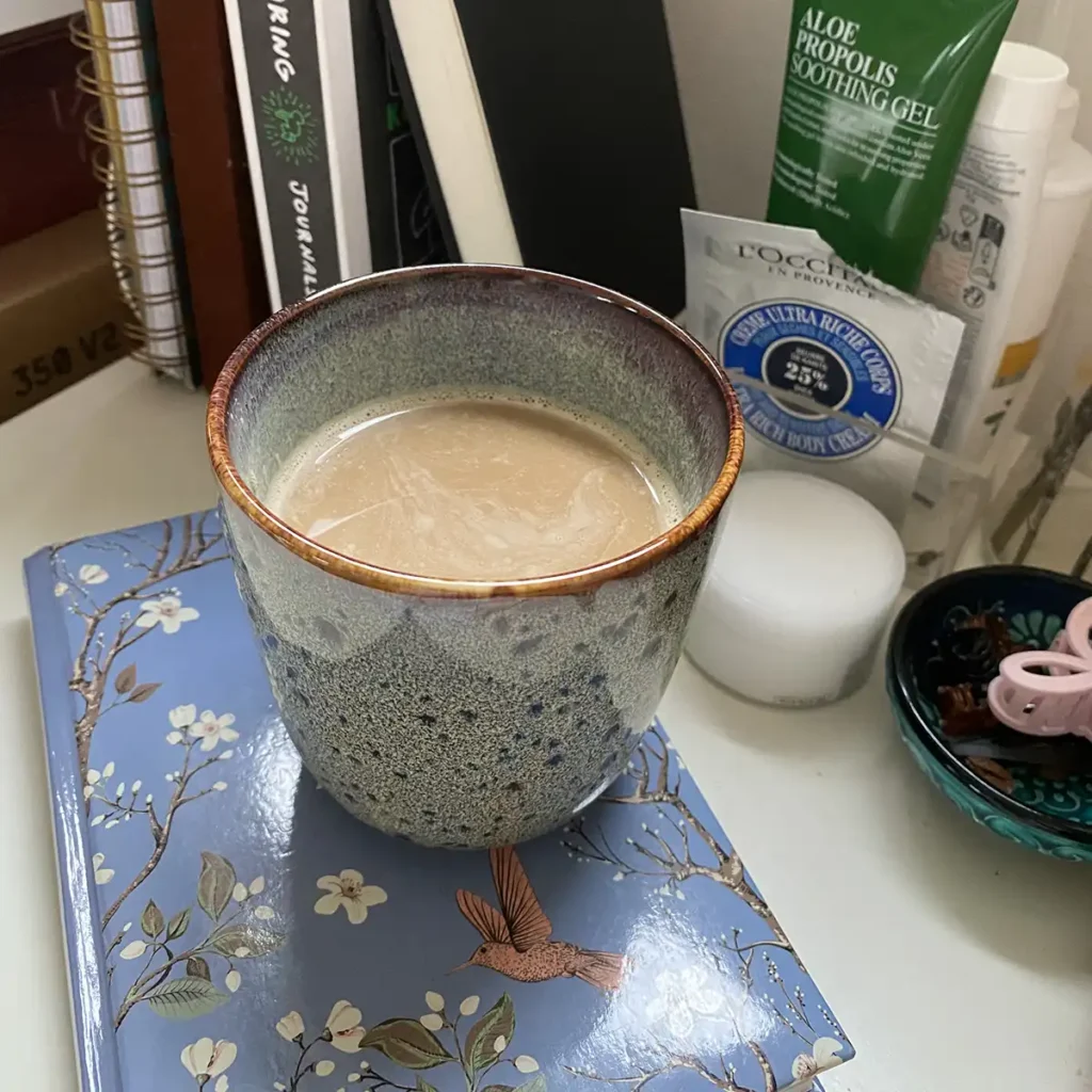 Ikea Gladelig mug on a nightstand