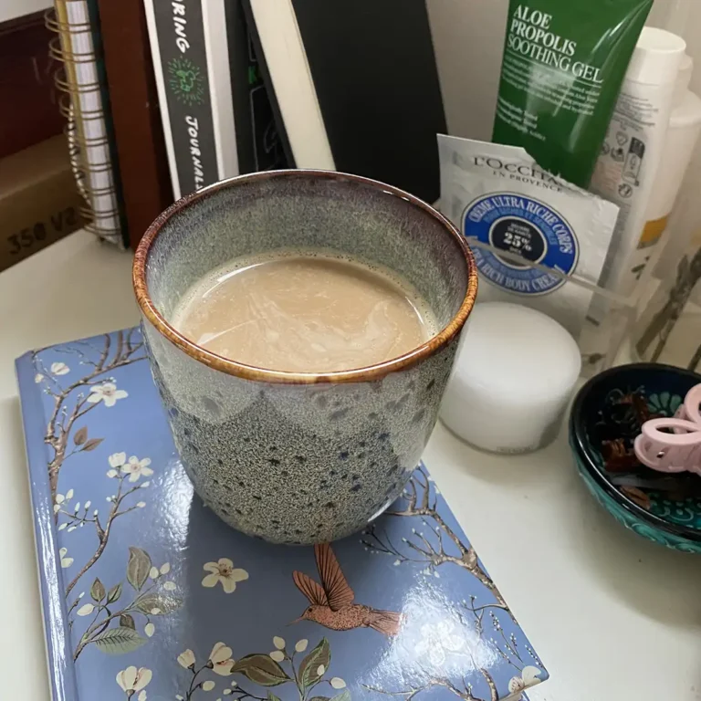 Ikea Gladelig mug on a nightstand
