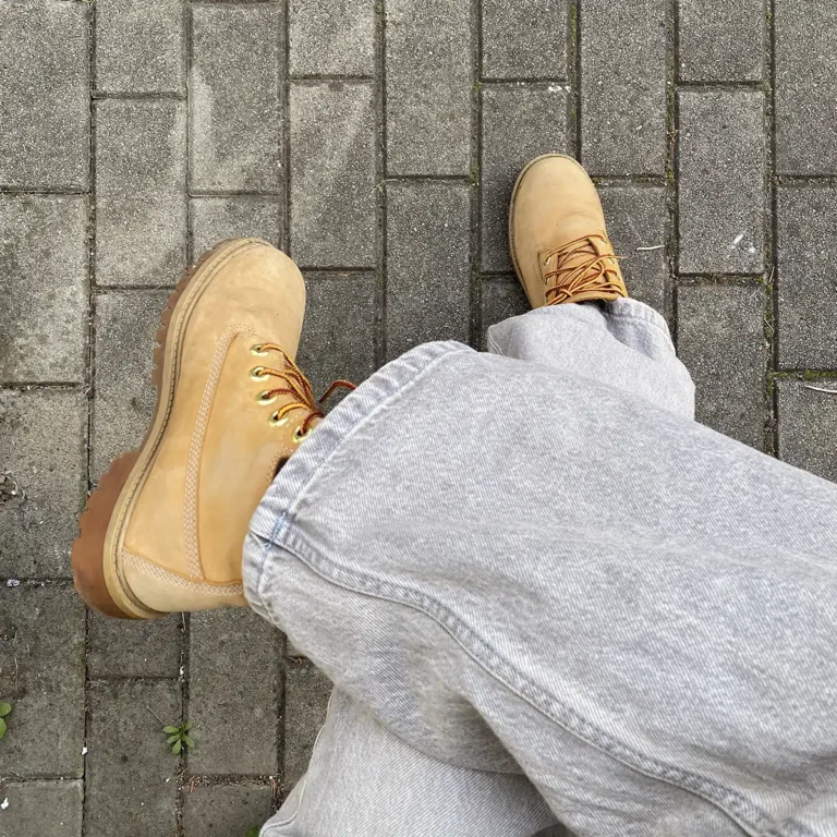 Timberland Premium 6-Inch Waterproof Boot on feet